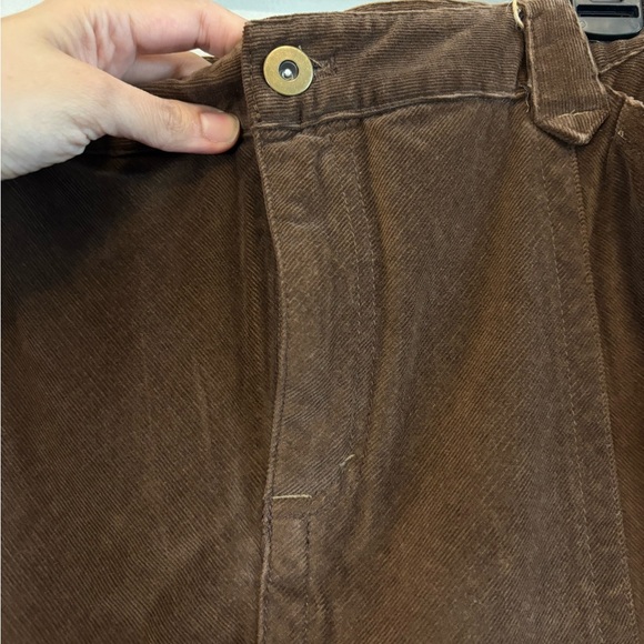 Y2K Brown Maxi Corduroy Women's Skirt - Size 12 - Picture 7 of 8